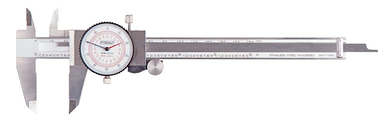 Fowler Inch/Metric Dial Caliper with 0-6"/150mm Range, Silver (520300061) - Image 1